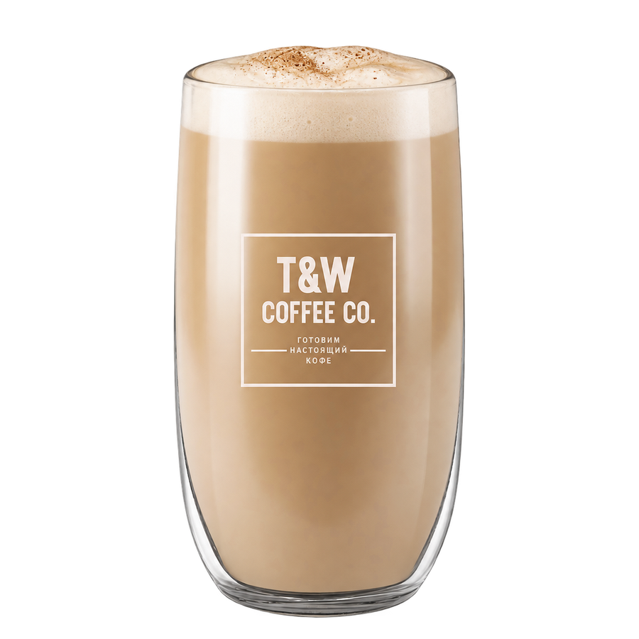 Раф в фирменном стакане T&W Coffee Co.
